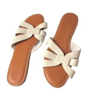 Gap Ivory Leather  Summer Casual Slide Sandals 8.5